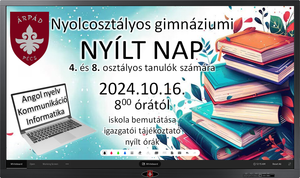 Gimnáziumi nyílt nap 4. és 8. osztályosoknak