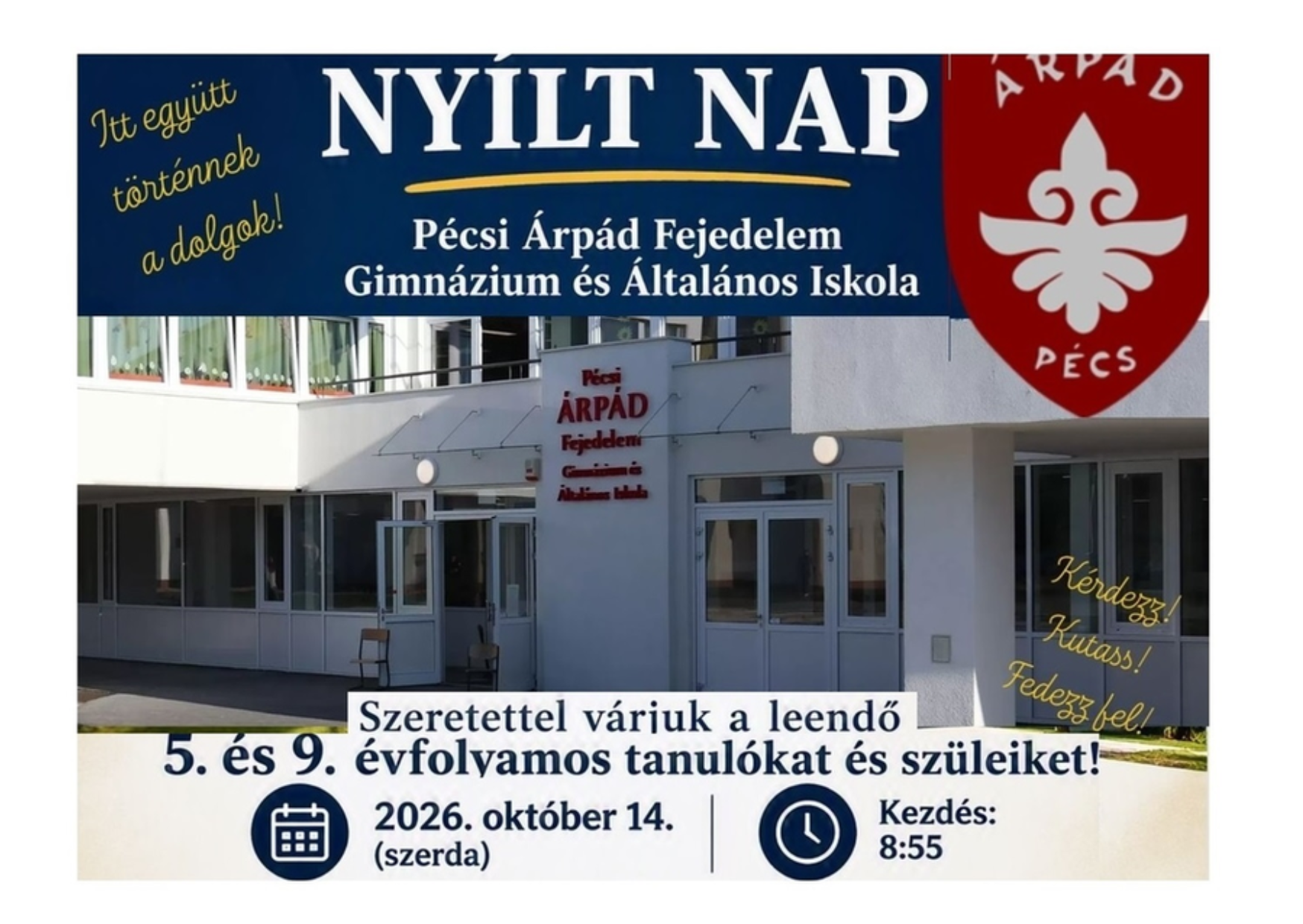 Nyílt nap leendő 5. és 9. osztályosoknak